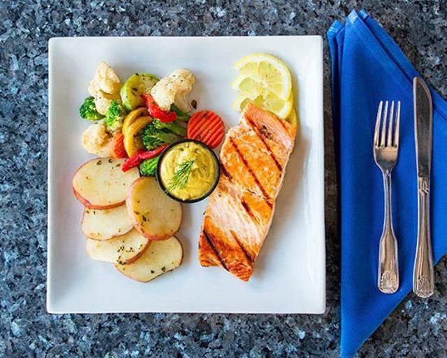 Grilled Salmon Entrée.